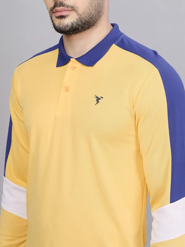 Men Colorblock Slim Fit Polo T-shirt with TECHNO COOL+ - Image 5