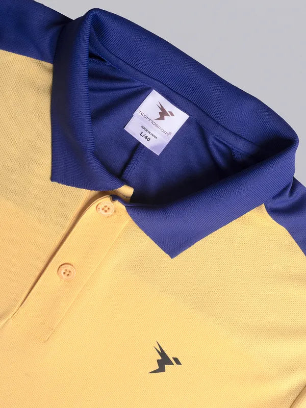 Men Colorblock Slim Fit Polo T-shirt with TECHNO COOL+ - Image 7