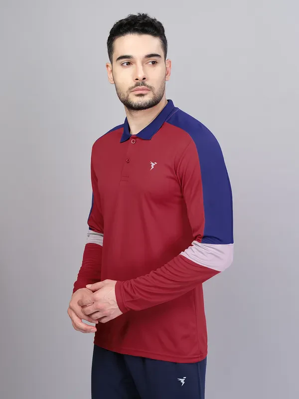 Men Colorblock Slim Fit Polo T-shirt with TECHNO COOL+ - Image 6