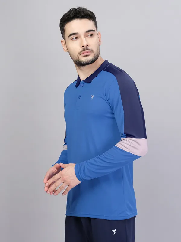 Men Colorblock Slim Fit Polo T-shirt with TECHNO COOL+ - Image 4
