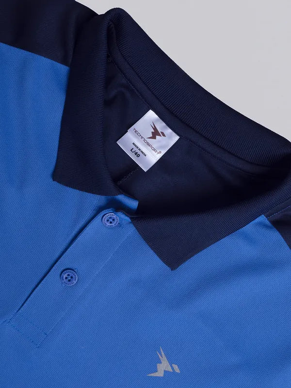 Men Colorblock Slim Fit Polo T-shirt with TECHNO COOL+ - Image 7