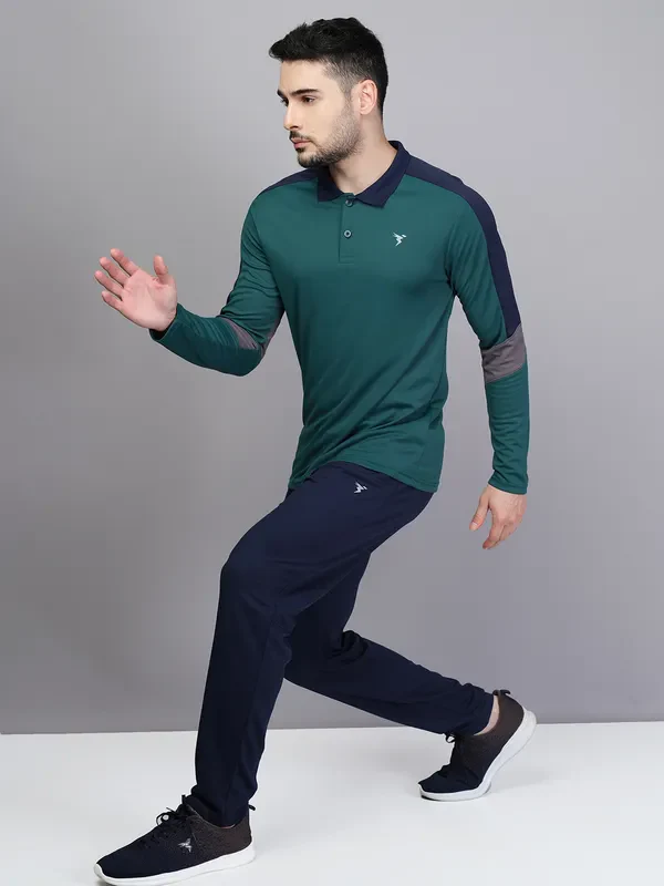 Men Colorblock Slim Fit Polo T-shirt with TECHNO COOL+ - Image 2