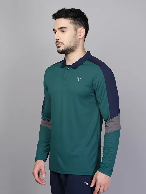 Men Colorblock Slim Fit Polo T-shirt with TECHNO COOL+ - Image 4