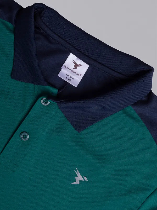 Men Colorblock Slim Fit Polo T-shirt with TECHNO COOL+ - Image 7