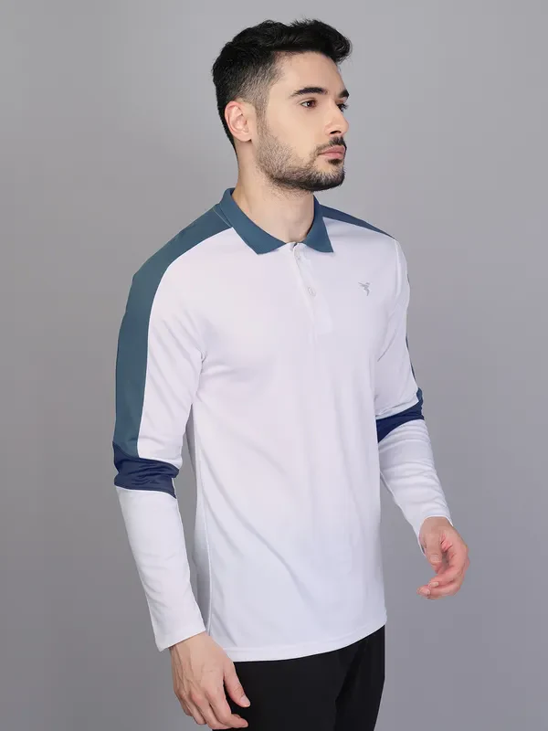 Men Colorblock Slim Fit Polo T-shirt with TECHNO COOL+ - Image 6