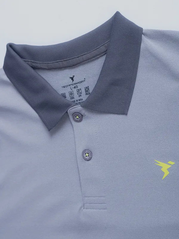 Men Solid Slim Fit Polo T-shirt with ELASTO PLUS - Image 6