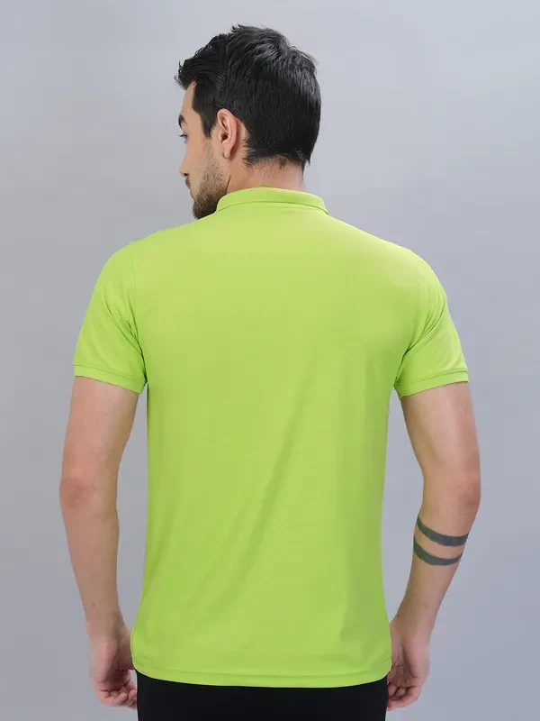 Men Solid Slim Fit Polo T-shirt with MATPIQ - Image 5