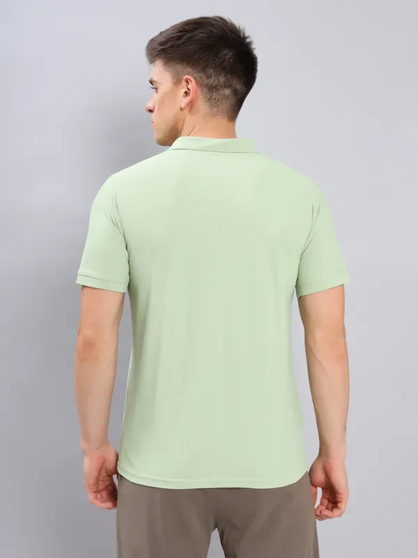Men Solid Slim Fit Polo T-shirt with MATPIQ - Image 4