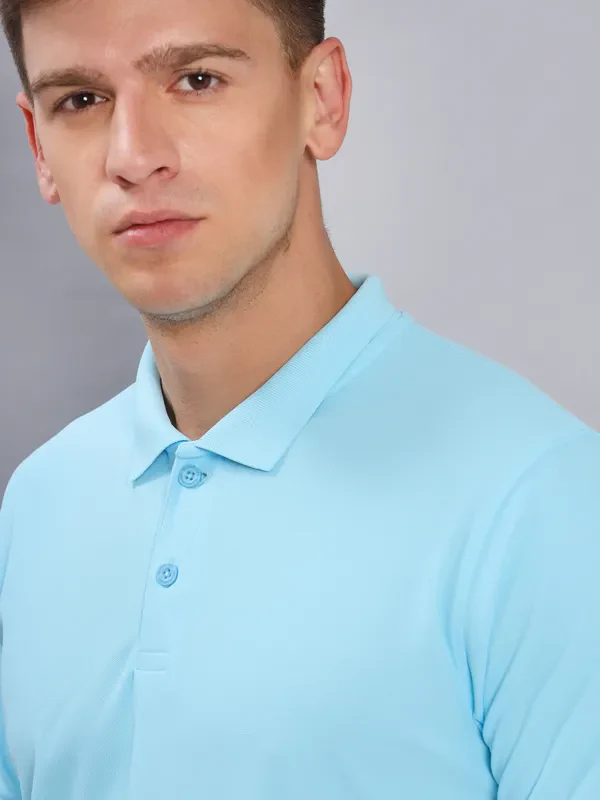Men Solid Slim Fit Polo T-shirt with MATPIQ - Image 5