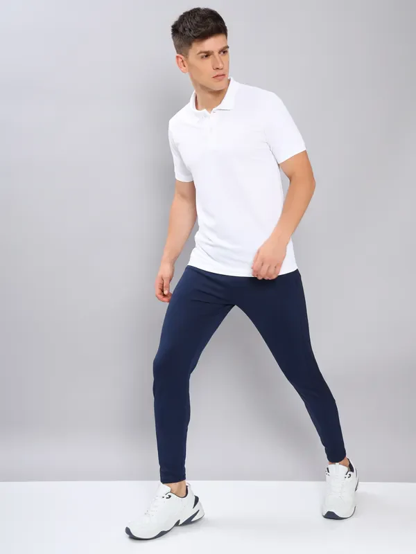 Men Solid Slim Fit Polo T-shirt with MATPIQ - Image 2
