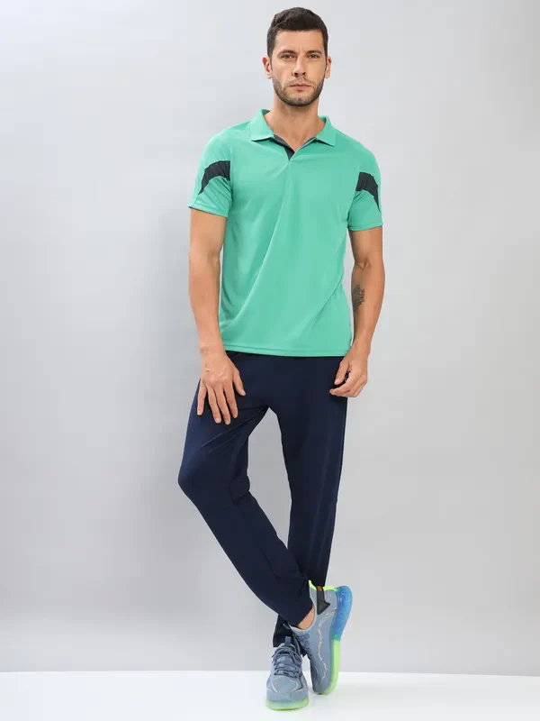Men Colorblock Slim Fit Polo T-shirt with TECHNO COOL+ - Image 2