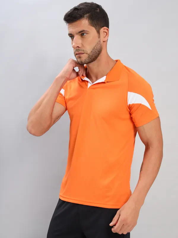 Men Colorblock Slim Fit Polo T-shirt with TECHNO COOL+ - Image 3