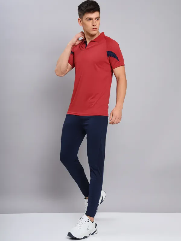 Men Colorblock Slim Fit Polo T-shirt with TECHNO COOL+ - Image 2