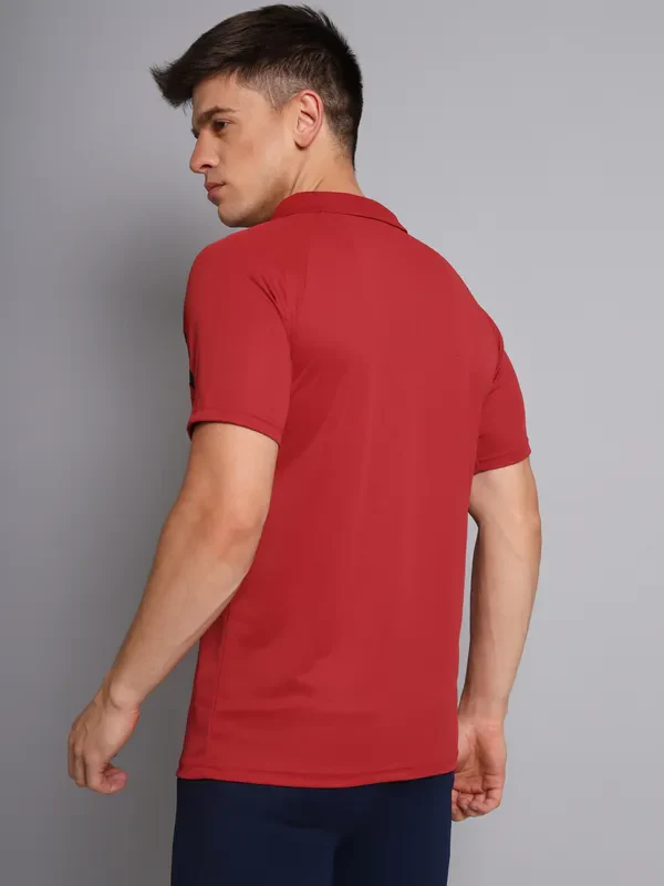 Men Colorblock Slim Fit Polo T-shirt with TECHNO COOL+ - Image 4