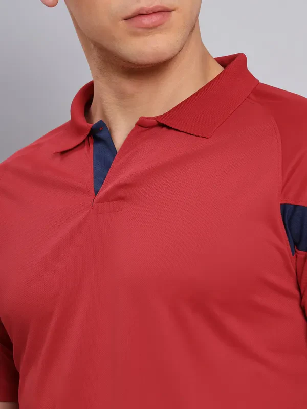Men Colorblock Slim Fit Polo T-shirt with TECHNO COOL+ - Image 5