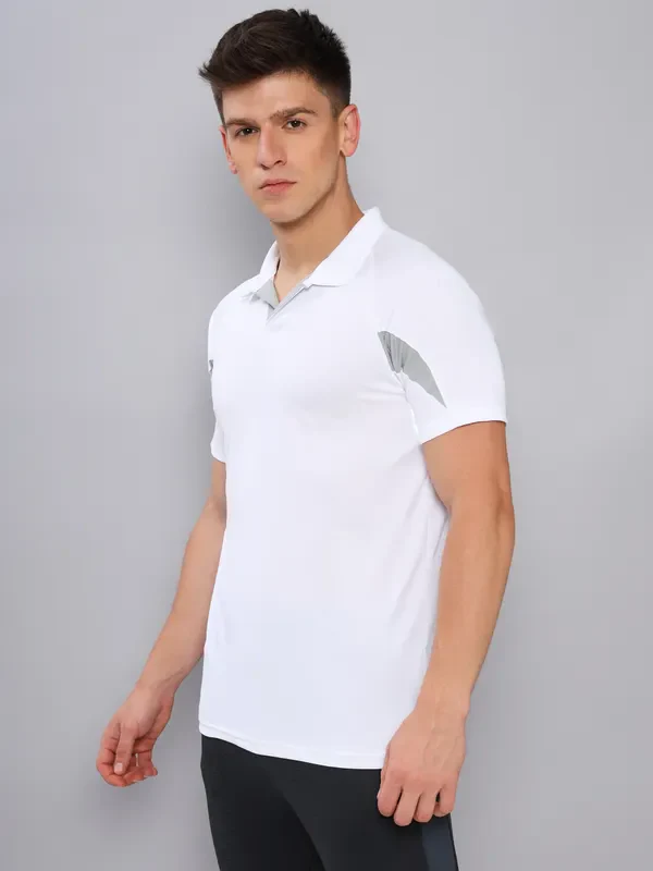 Men Colorblock Slim Fit Polo T-shirt with TECHNO COOL+ - Image 3