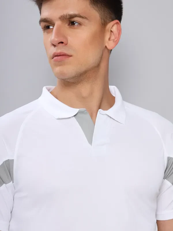 Men Colorblock Slim Fit Polo T-shirt with TECHNO COOL+ - Image 5