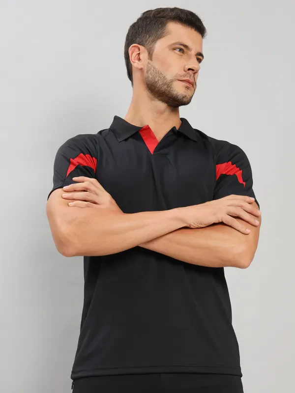 Men Colorblock Slim Fit Polo T-shirt with TECHNO COOL+ - Image 4