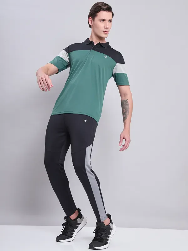Men Colorblock Slim Fit Polo T-shirt with TECHNO COOL+ - Image 5