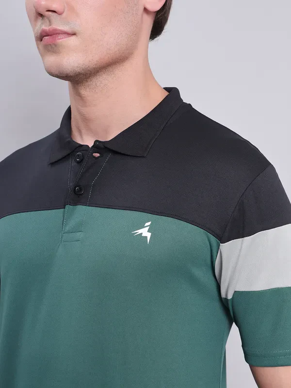 Men Colorblock Slim Fit Polo T-shirt with TECHNO COOL+ - Image 6