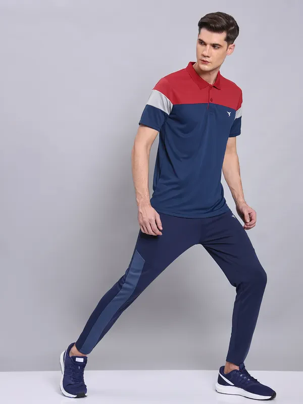 Men Colorblock Slim Fit Polo T-shirt with TECHNO COOL+ - Image 5
