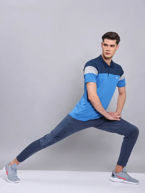 Men Colorblock Slim Fit Polo T-shirt with TECHNO COOL+ - Image 5