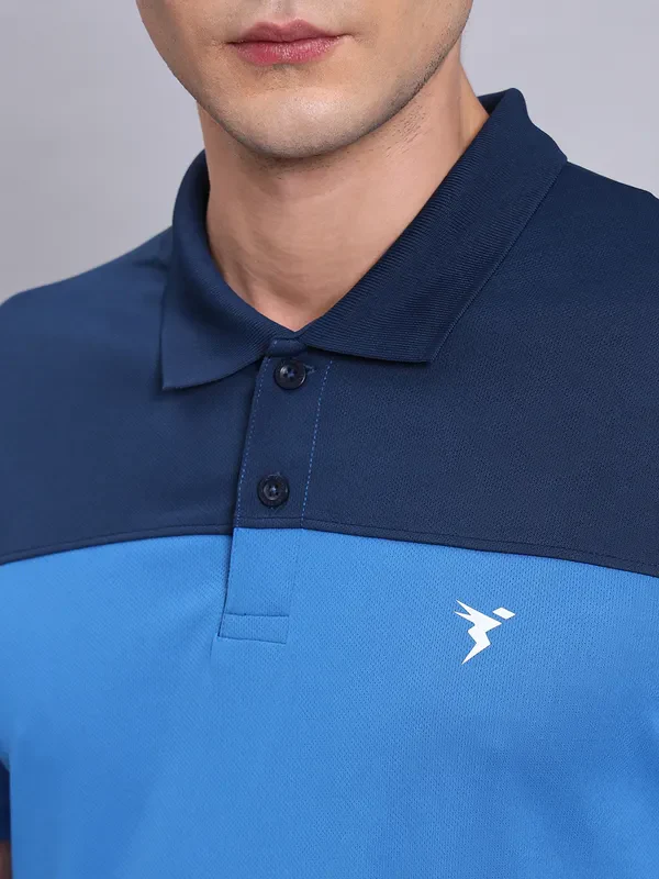 Men Colorblock Slim Fit Polo T-shirt with TECHNO COOL+ - Image 6