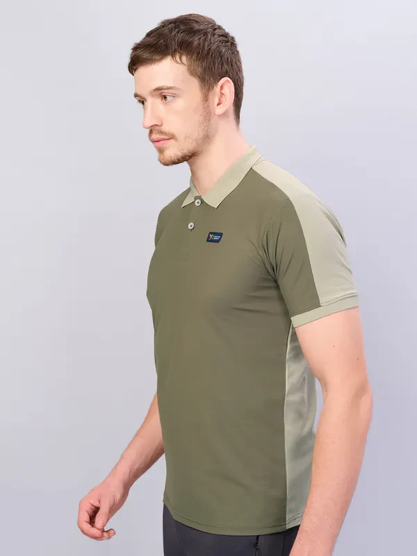 Men Colorblock Slim Fit Polo T-shirt with MATPIQ - Image 6