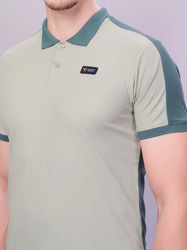 Men Colorblock Slim Fit Polo T-shirt with MATPIQ - Image 5