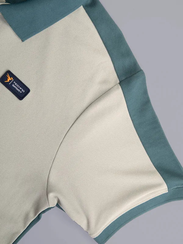 Men Colorblock Slim Fit Polo T-shirt with MATPIQ - Image 8