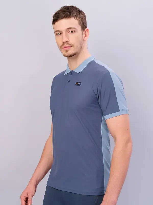 Men Colorblock Slim Fit Polo T-shirt with MATPIQ - Image 6