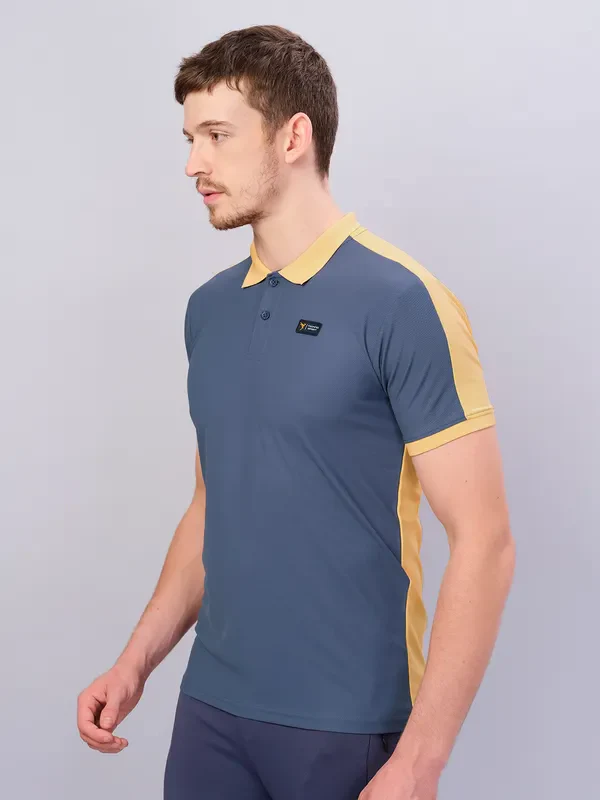Men Colorblock Slim Fit Polo T-shirt with MATPIQ - Image 6