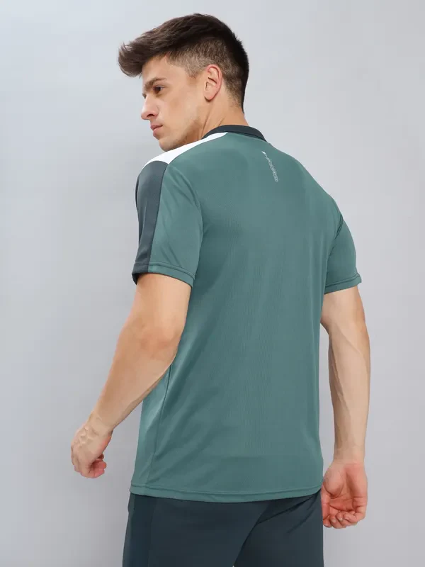 Men Colorblock Slim Fit Polo T-shirt with TECHNO COOL+ - Image 3