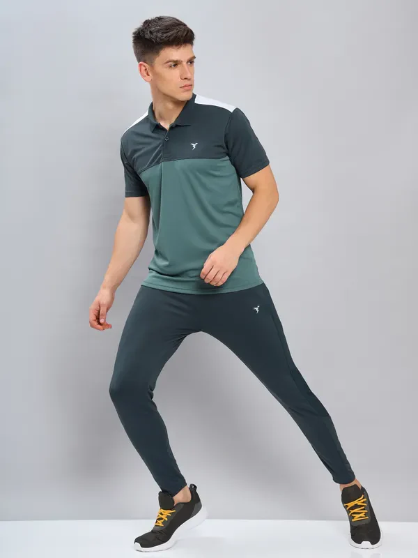 Men Colorblock Slim Fit Polo T-shirt with TECHNO COOL+ - Image 4