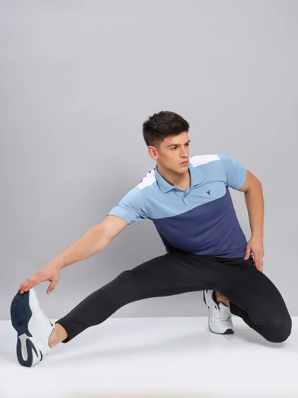 Men Colorblock Slim Fit Polo T-shirt with TECHNO COOL+ - Image 4