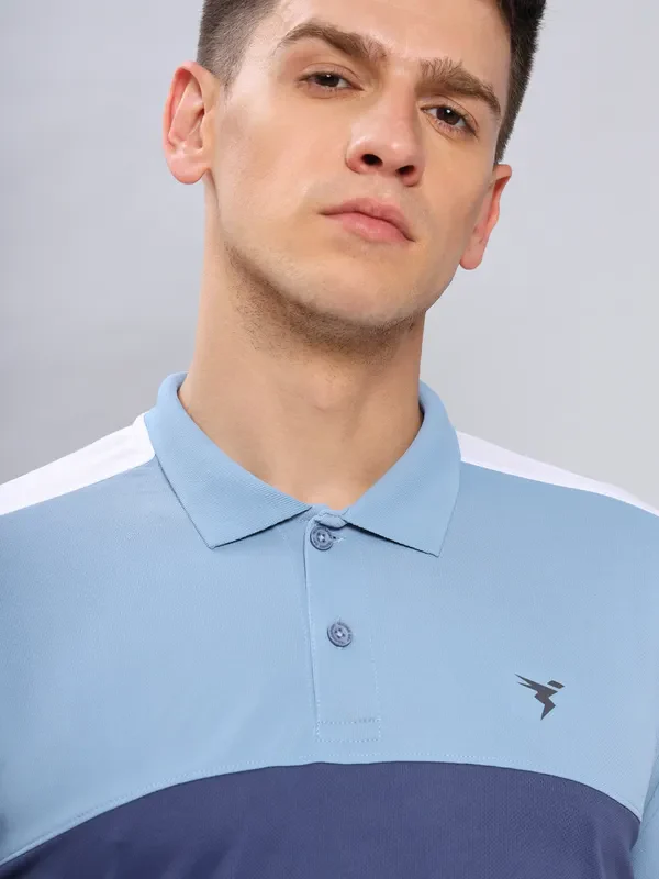 Men Colorblock Slim Fit Polo T-shirt with TECHNO COOL+ - Image 5