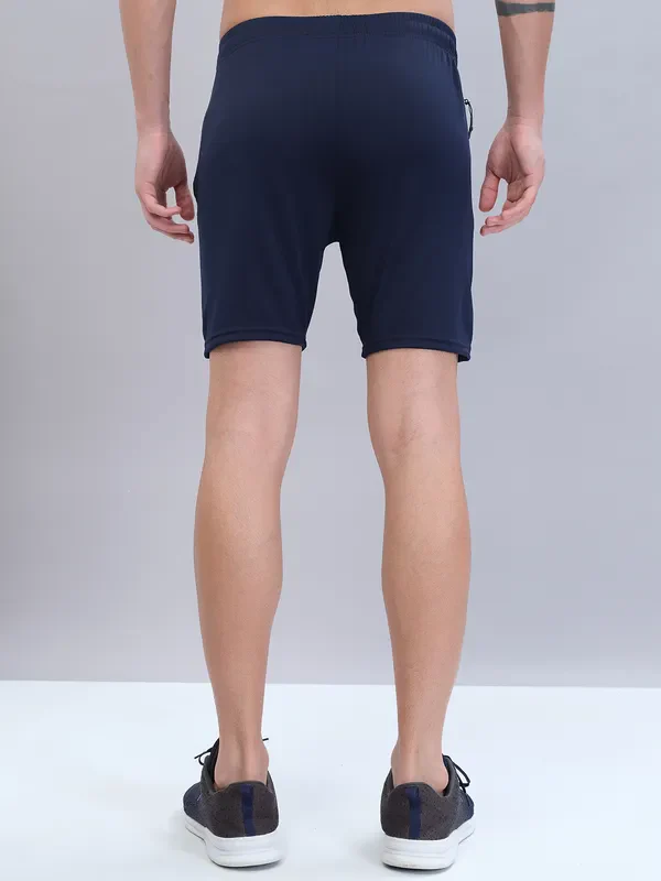 Men Solid Slim Fit Shorts with TECHNO DRY - Image 2