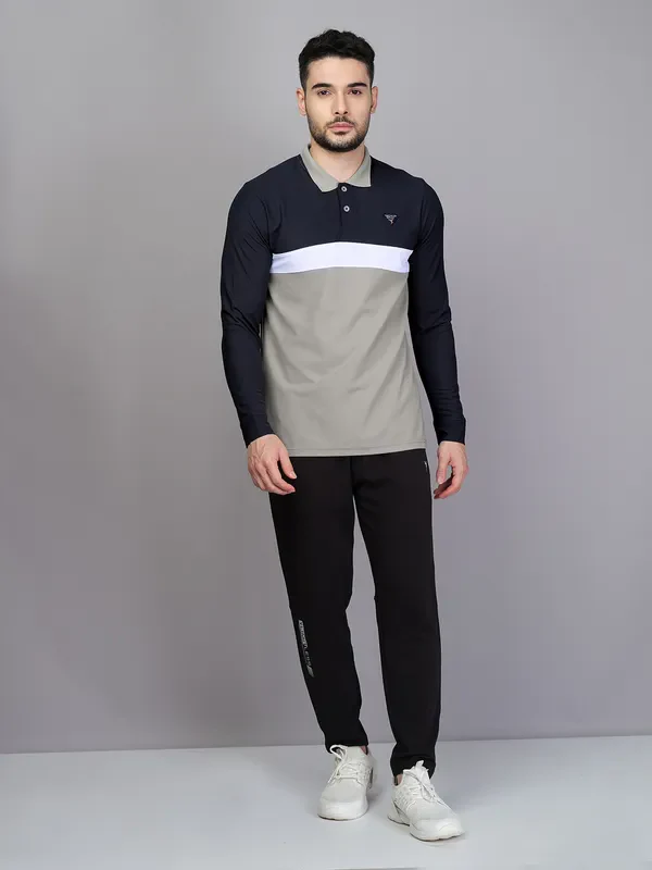 Men Colorblock Slim Fit Polo T-shirt with MATPIQ - Image 4