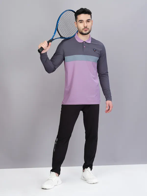 Men Colorblock Slim Fit Polo T-shirt with MATPIQ - Image 4