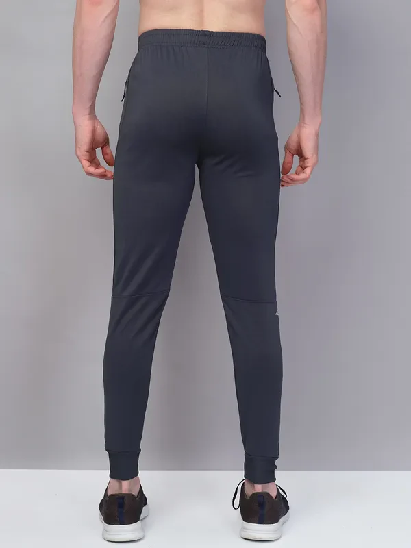 Men Solid Slim Fit Trackpants with TECHNO GUARD - Image 2