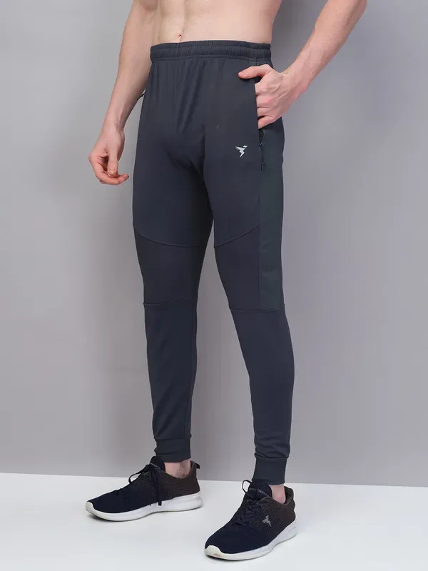 Men Solid Slim Fit Trackpants with TECHNO GUARD - Image 3