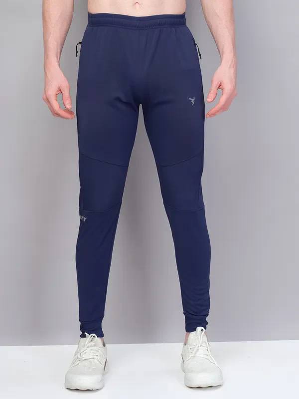 Men Solid Slim Fit Trackpants with TECHNO GUARD - Image 2