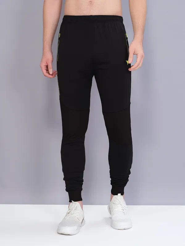 Men Solid Slim Fit Trackpants with TECHNO GUARD - Image 2
