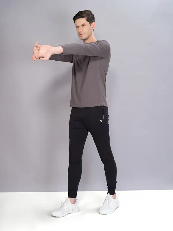 Men Solid Slim Fit Trackpants with TECHNO GUARD - Image 5