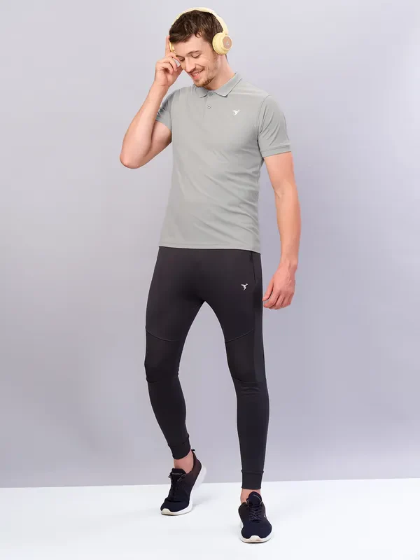Men Solid Slim Fit Polo T-shirt with MATPIQ - Image 4
