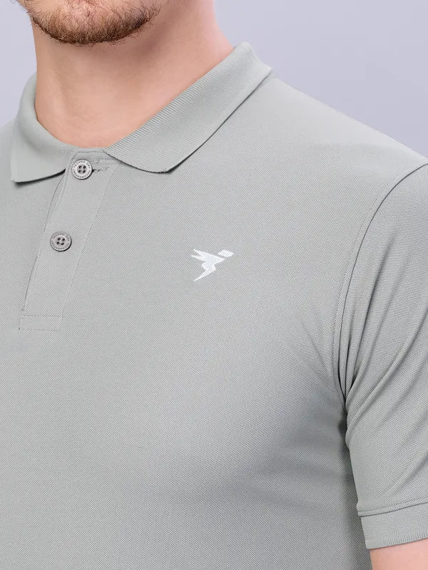 Men Solid Slim Fit Polo T-shirt with MATPIQ - Image 5