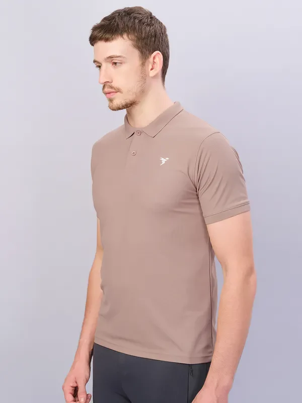 Men Solid Slim Fit Polo T-shirt with MATPIQ - Image 3
