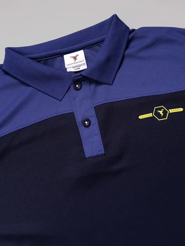 Men Colorblock Relax Fit Polo T-shirt with TECHNO COOL+ - Image 8
