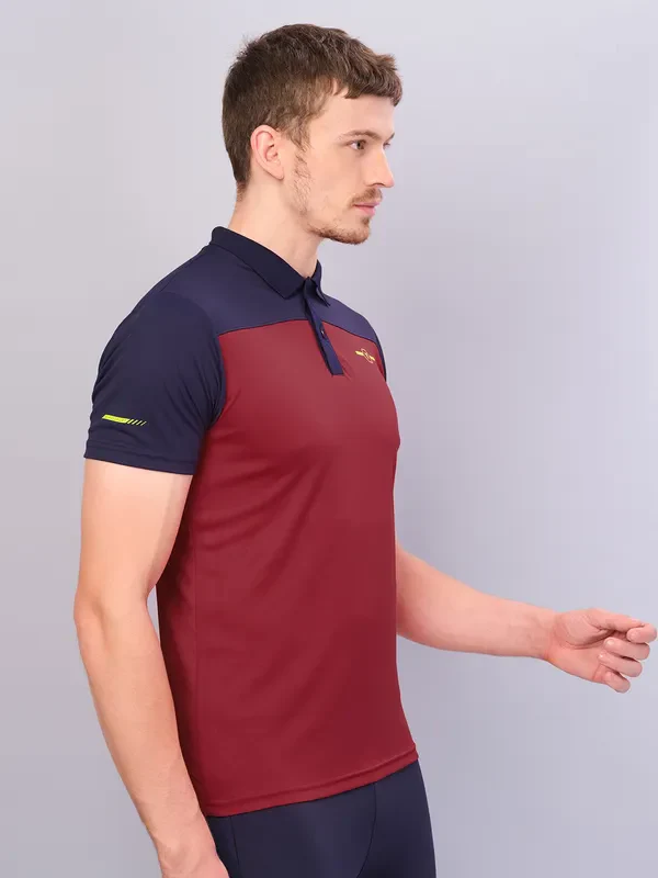 Men Colorblock Relax Fit Polo T-shirt with TECHNO COOL+ - Image 5