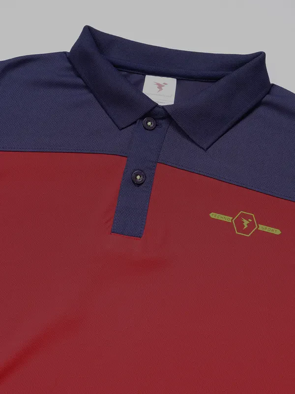 Men Colorblock Relax Fit Polo T-shirt with TECHNO COOL+ - Image 8